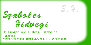 szabolcs hidvegi business card